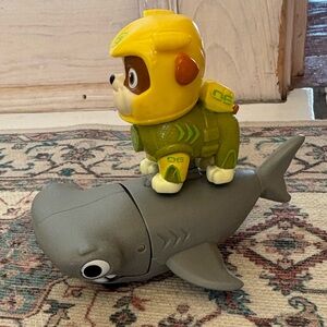 Paw Patrol Aqua Pups Rubble and shark. Mint condition.